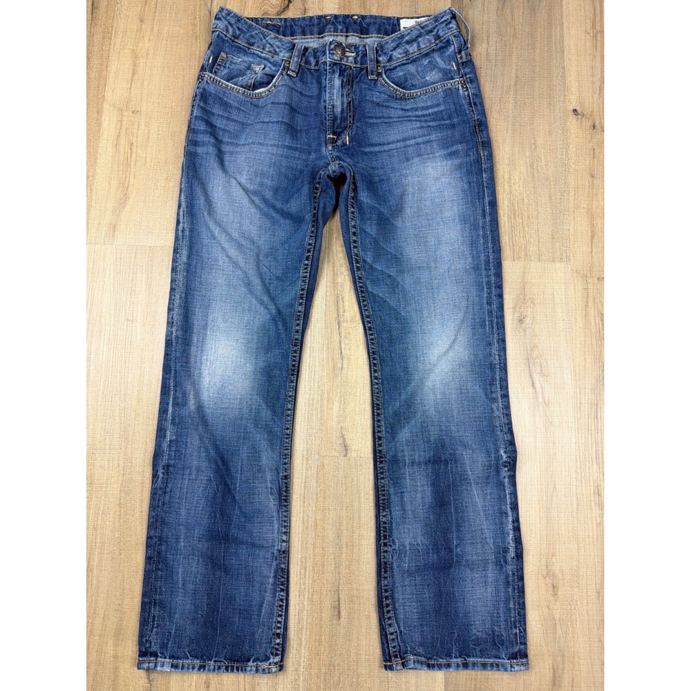 Buffalo David Bitton Six Basic Slim Straight Blue Denim Jeans Mens 30x30 2735380